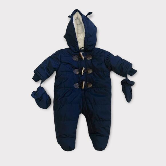 Children's Place Baby Infant Winter Snowsuit w/ Mittens 0-3mos - Picture 1 of 5